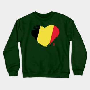 I love my country. I love Belgium. I am a patriot. In my heart, there is always the flag of Belgium. Crewneck Sweatshirt